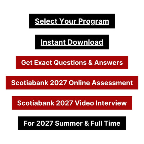 2027 Scotiabank Plum Assessment and Digital Interview Exact Questions and Answers