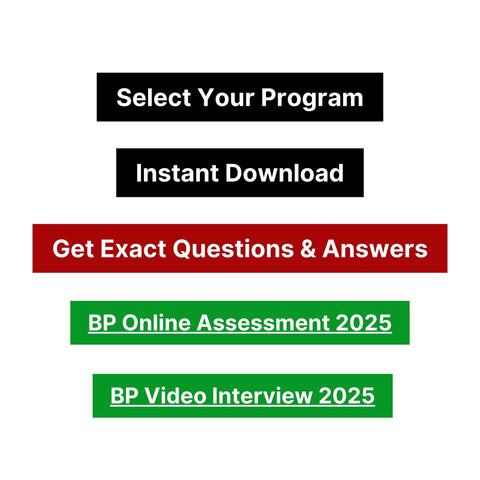 2025 BP Video Interview and Online Assessment Exact Questions and Answers