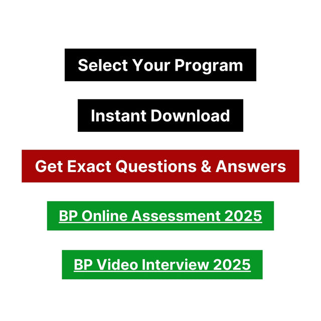 Get 2025 BP Video Interview and Online Assessment Exact Questions Offer