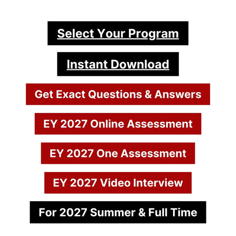 2027 EY Online Assessment and Video Interview Tutorials