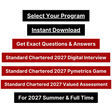 2027 Standard Chartered Pymetrics Online Assessment & Video Interview Tutorials