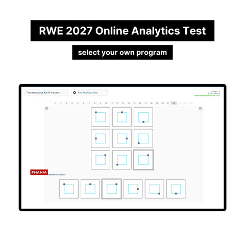 2027 RWE Standardised Assessment Online Analytics Test and Tutorials