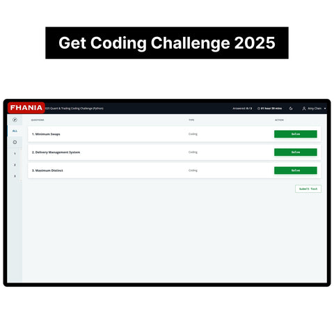 2025 Akuna Capital Coding Challenge Math Test On-demand Interview Exact Questions & Answers