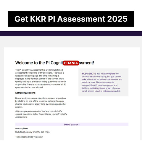 2025 KKR Predictive Cognitive Assessment Exact Questions & Answers