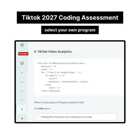 2027 TikTok Online Hackerrank Coding Assessment Tutorials