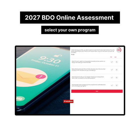2027 BDO Interactive Assessment Online Assessment Exact Questions and Answers
