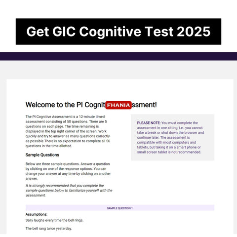 2025 GIC PI Cognitive Assessment Exact Questions & Answers