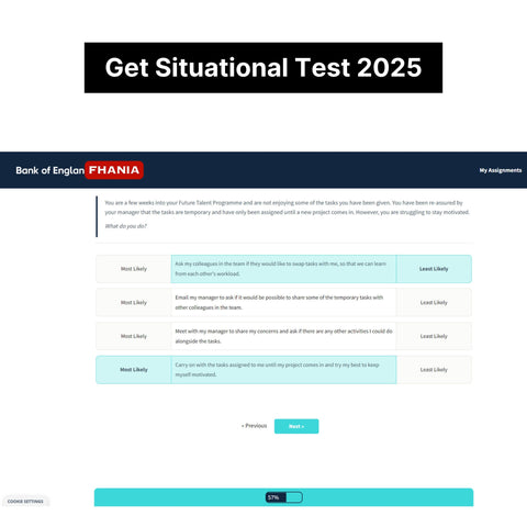 2025 Bank of England Situational Judgement Test and Video Interview Exact Questions and Answers