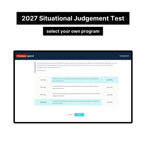 2027 Bank of England Situational Judgement Test and Video Interview and Answers