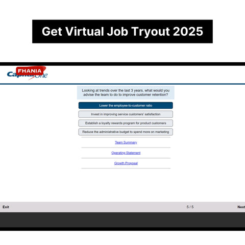 2025 Capital One Virtual Job Tryout Online Test and Digital Interview Tutorials