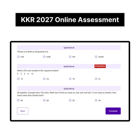 2027 KKR Predictive Cognitive Assessment Exact Questions & Answers
