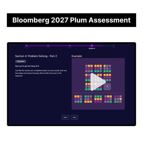 2027 Bloomberg Plum Online Assessment & Video Interview Tutorials