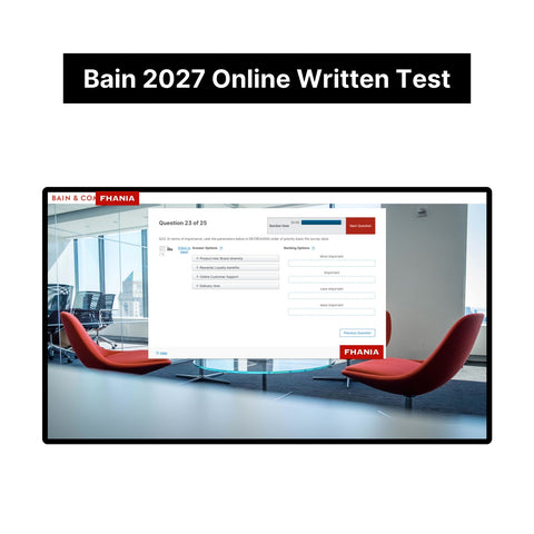 2027 Bain Online Assessment and Written Case Exact Questions and Answers