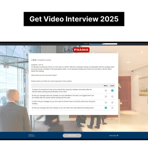 2025 Lazard Online Assessment and Video Interview Exact Questions and Answers