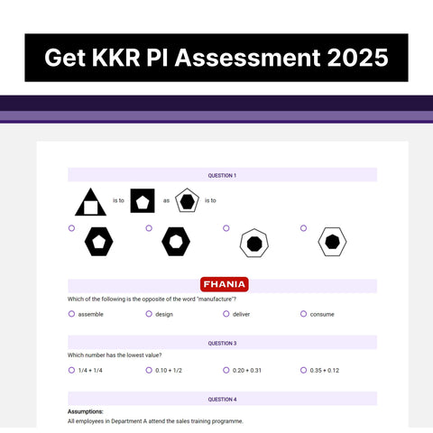 2025 KKR Predictive Cognitive Assessment Exact Questions & Answers