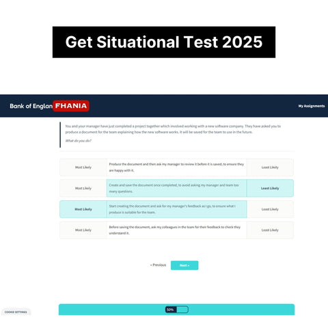 2025 Bank of England Situational Judgement Test and Video Interview Exact Questions and Answers