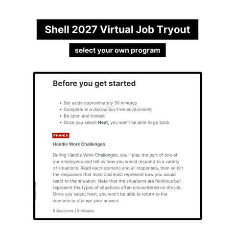 2027 Shell Virtual Job Tryout and On-demand Interview Tutorials