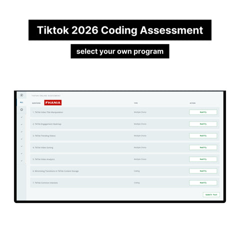 2026 TikTok Online Hackerrank Coding Assessment Tutorials