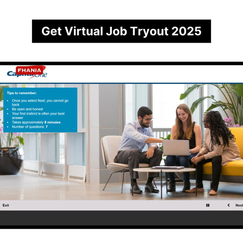 2025 Capital One Virtual Job Tryout Online Test and Digital Interview Tutorials