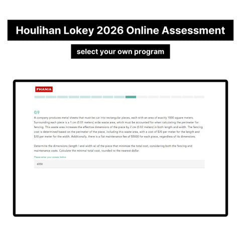 2026 Houlihan Lokey Online Assessment Exact Questions & Answers