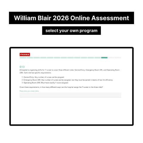 2026 William Blair Online Pre-recruiting Assessments Questions & Answers