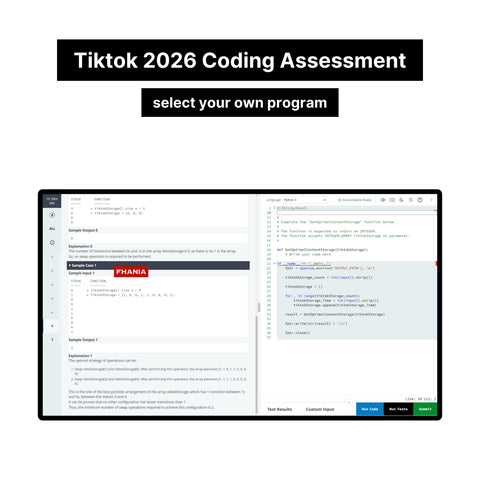 2026 TikTok Online Hackerrank Coding Assessment Tutorials