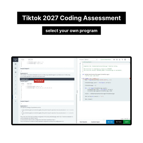 2027 TikTok Online Hackerrank Coding Assessment Tutorials